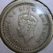 British India Coin King George VI 1942 One Rupee large image 0