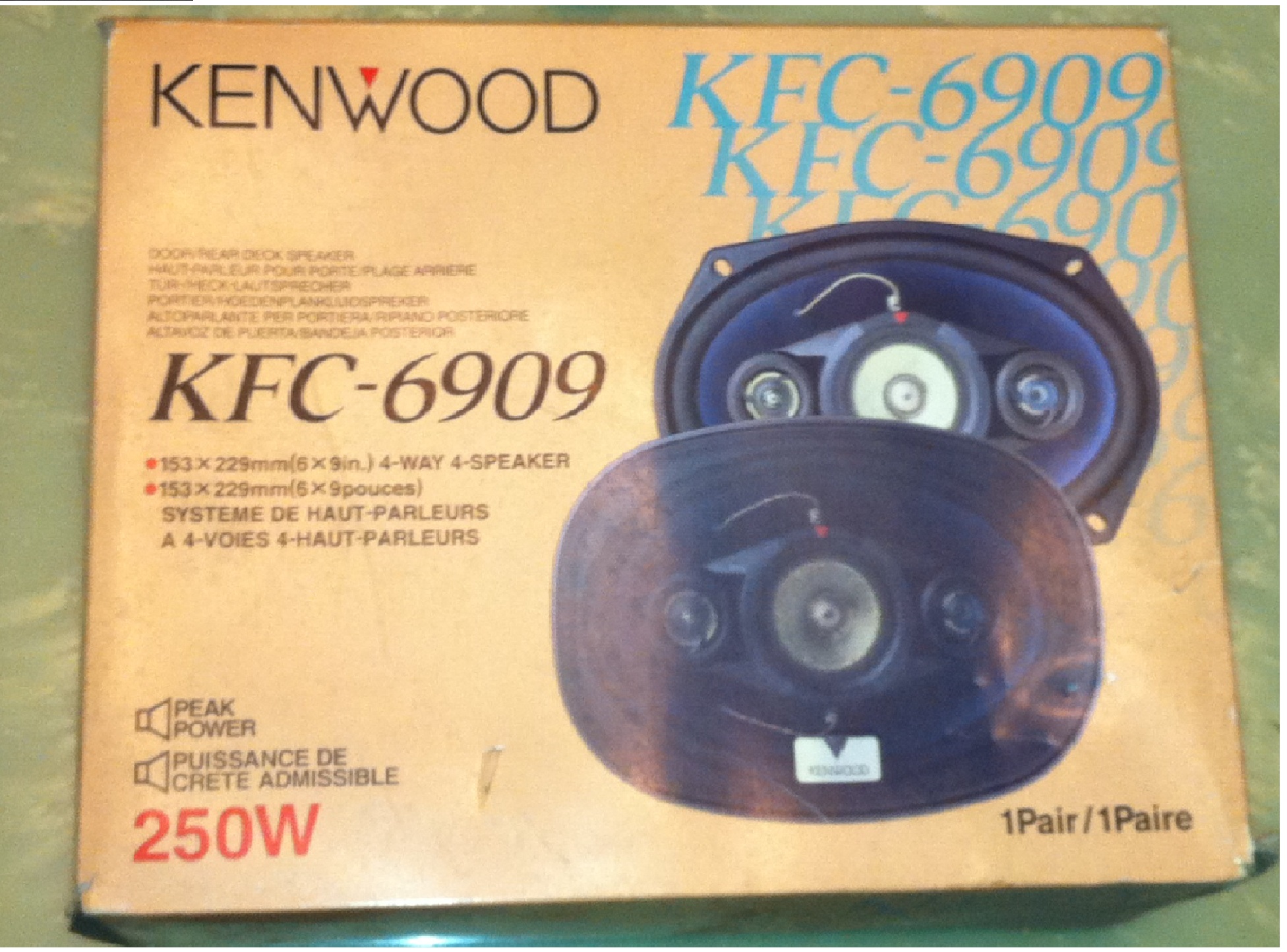 Kenwood KFC 6909 4 way Speaker made in Japan  large image 1