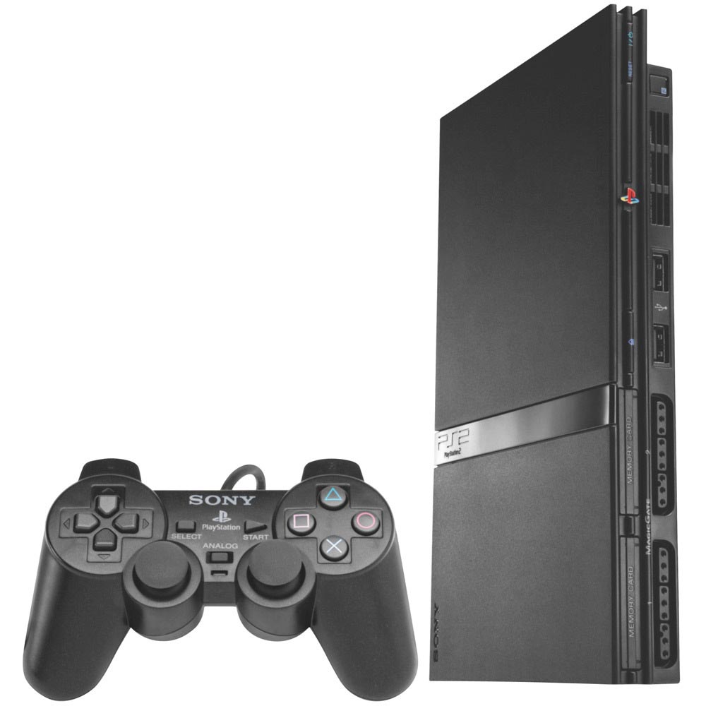 Sony Playstation 2 Black Slim  large image 0