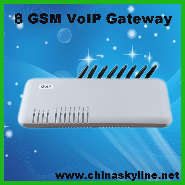 high performance 8 Channel gsm voip terminal gateway GoIP 8 large image 0