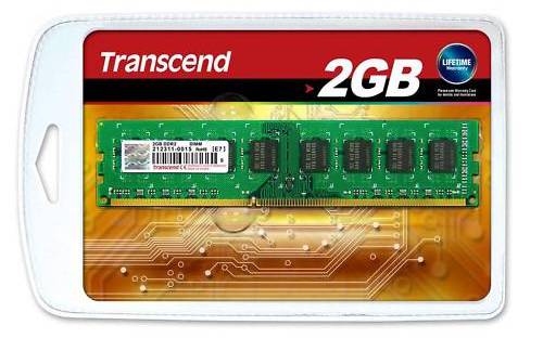 Transcend DDR2 800Mhz 2GB RAM 2 pieces Lifetime Warranty large image 0