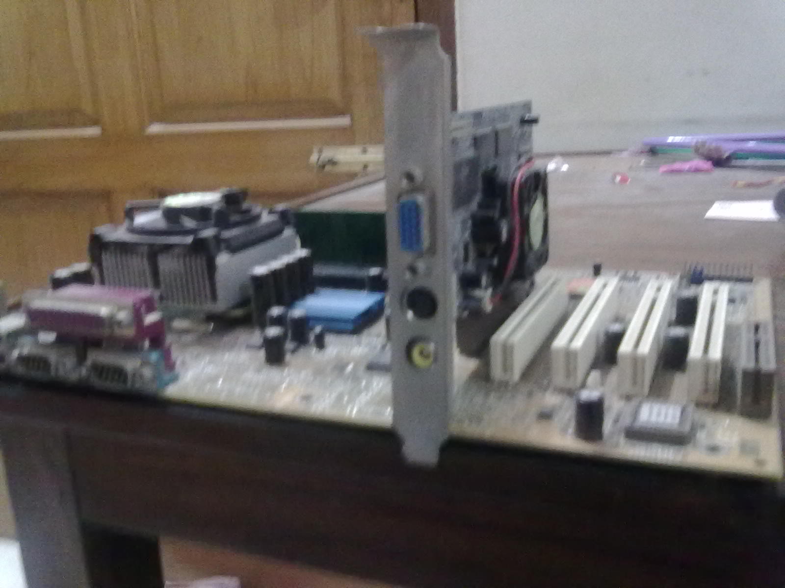 Motherboard with Intel P3 Processor Ram and AGP Card. large image 0