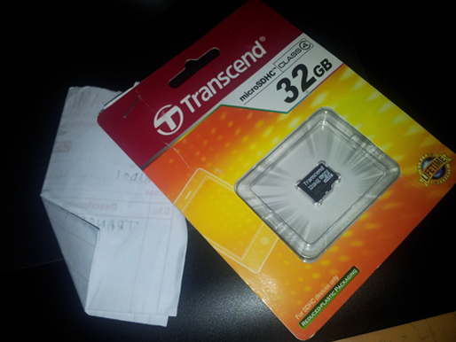 Transcend 32GB MicroSDHC Class 4 with complete warranty memo large image 0