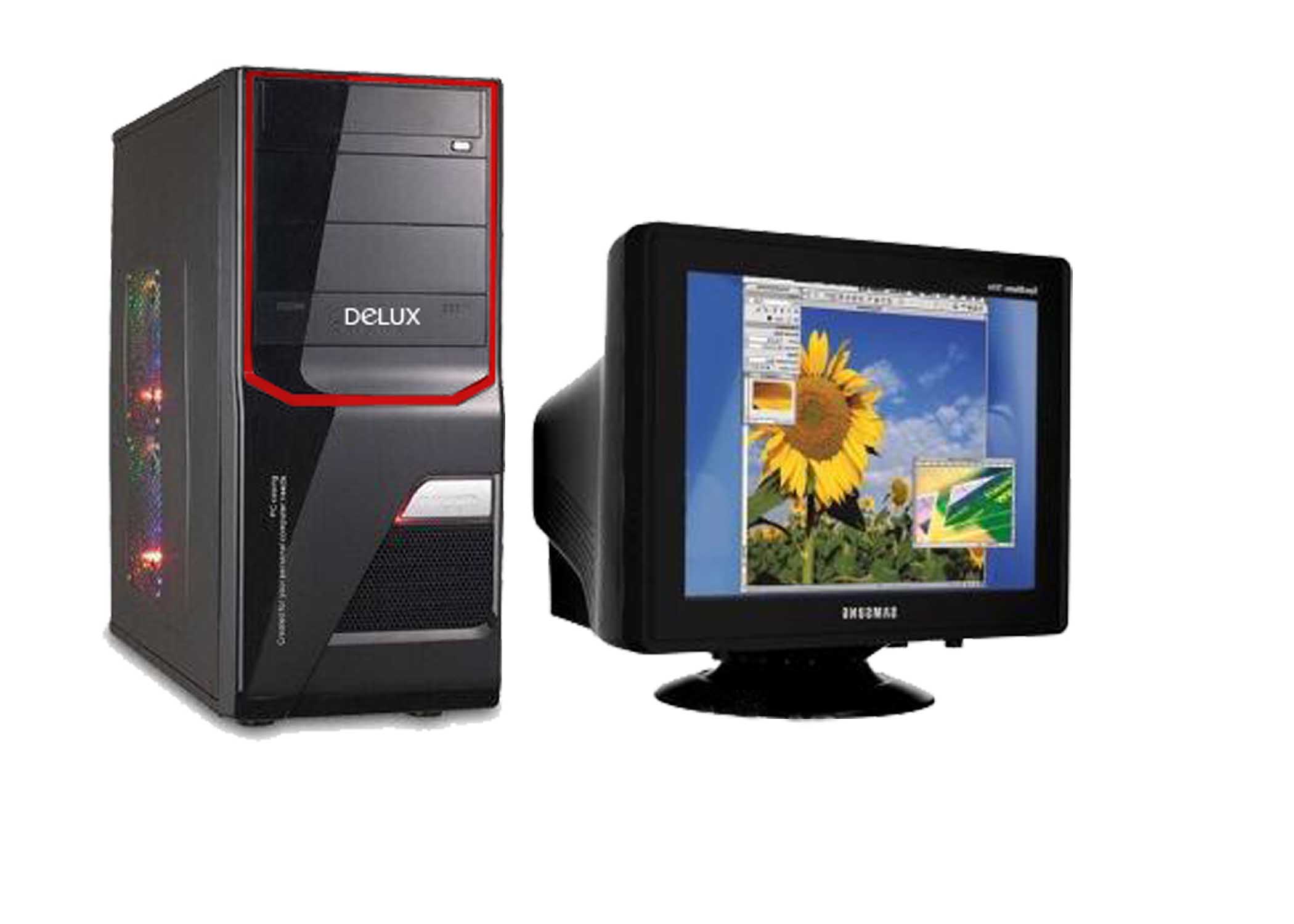 AMD Athlon Dual Core CPU with 17 CRT Monitor large image 0