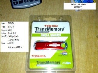 32GB TOSHIBA Pen Drive - Brand NEW - 60% OFF !! @ Tk.1500/=
