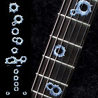Bullet Holes Guitar Fretboard Markers Inlay Sticker large image 2