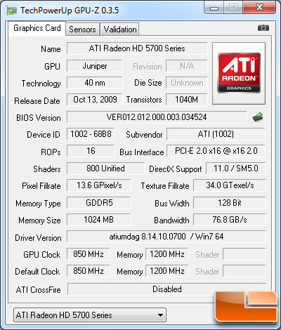 ATI 5770 1GB GDDR5 with Retention Bar large image 0