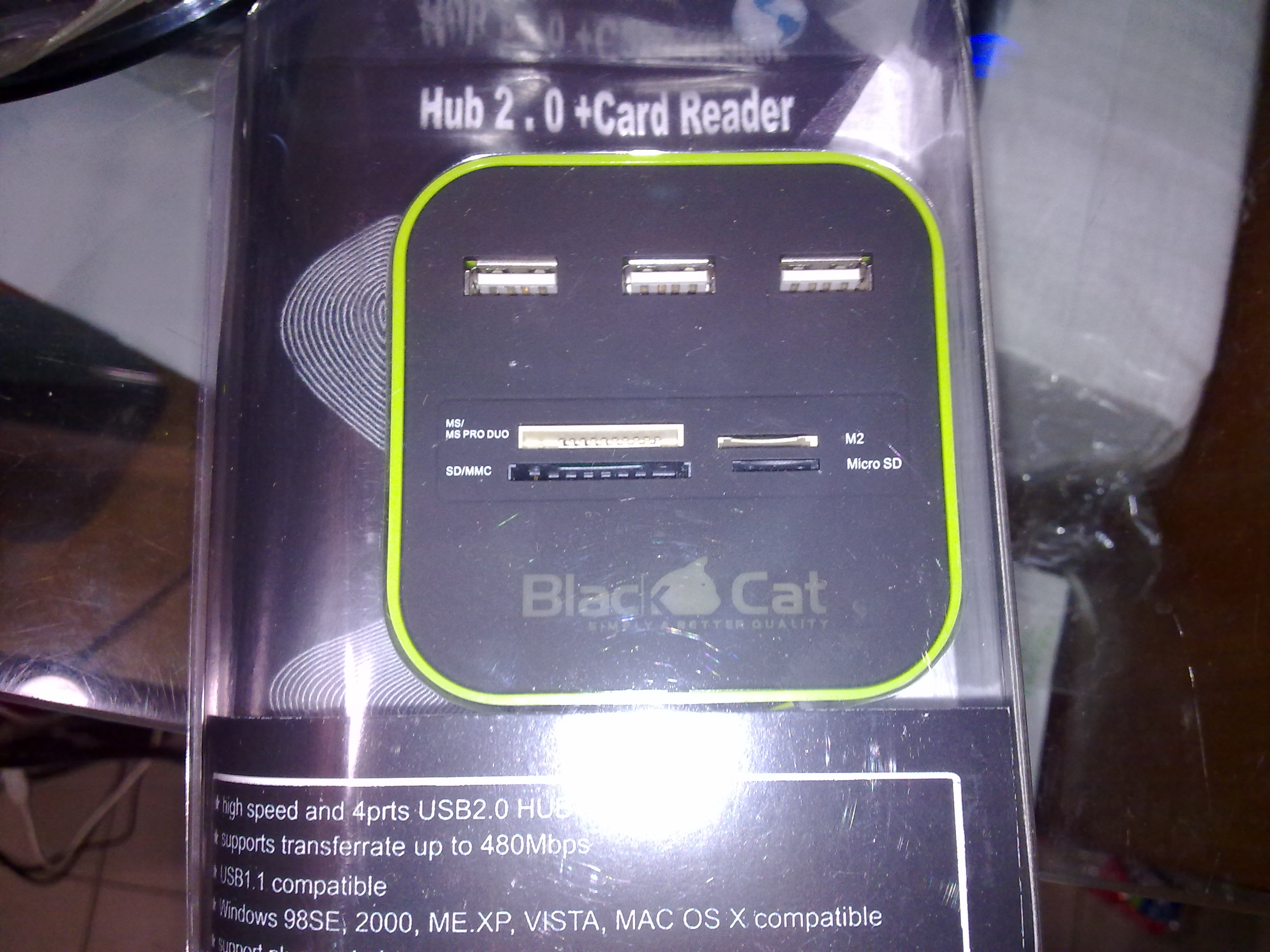 BLACK CAT USB CARD REDER HUB COMBO large image 0