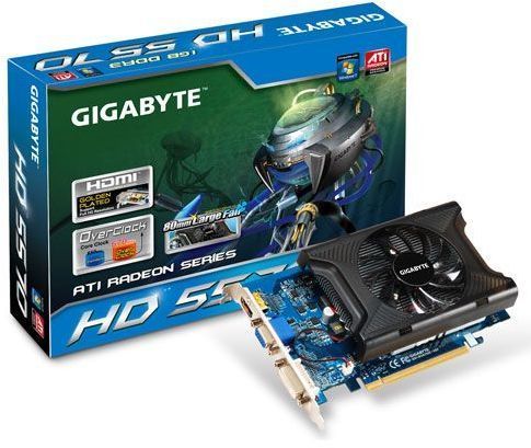 AMD Radeon HD 5570 GPU- GV-R557OC-1GI large image 1