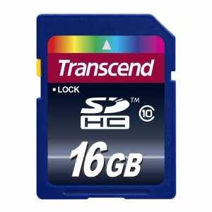 Transcend 16GB Class 10 SDHC Memory Card large image 0