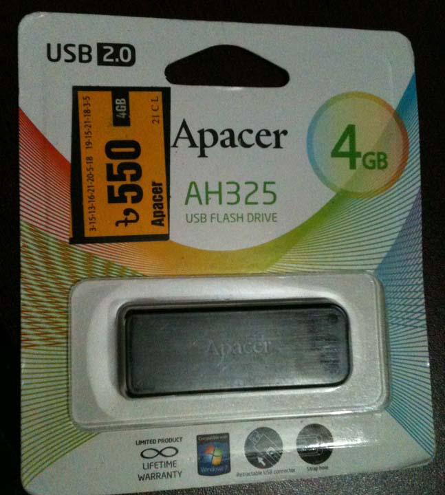 Pendrive Apacer 4GB 8GB intact with full waranty large image 0