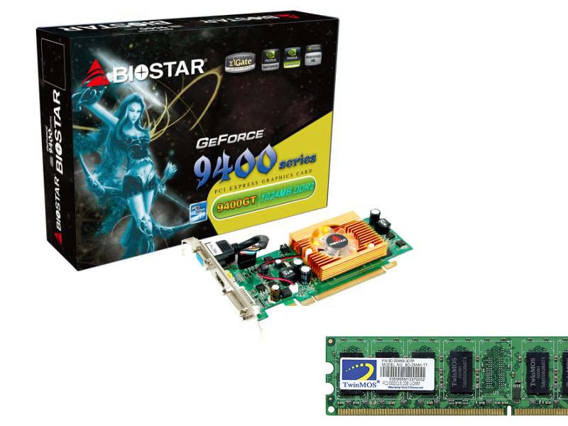 Biostar GeForce 9400 TwinMos DDR2 2GB Ram. large image 0