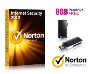 Norton Internet Security with a free 8 gb pendrive large image 0