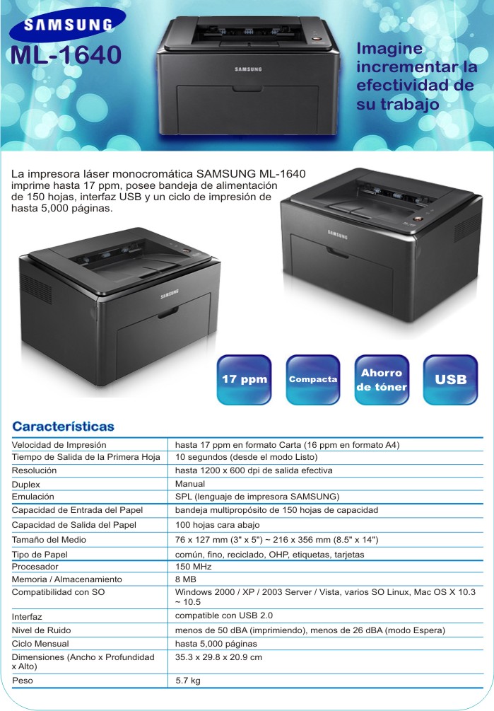 Samsung ML-1640 Monochrome Laser Printer large image 0