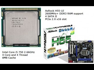 Intel Core i5 750 and AsRock H55-LE motherboard