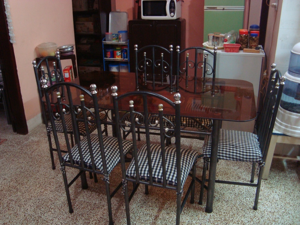 SOFA SET DINING TABLE SET_WROUGHT IRON_ANTIQUE COLOR large image 0