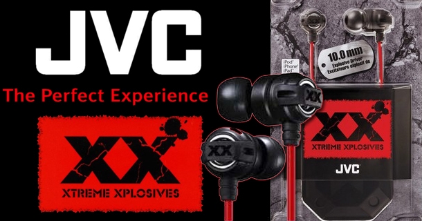 Intact JVC Xtreme Explosive HA-FX1X in ear headset with case large image 0