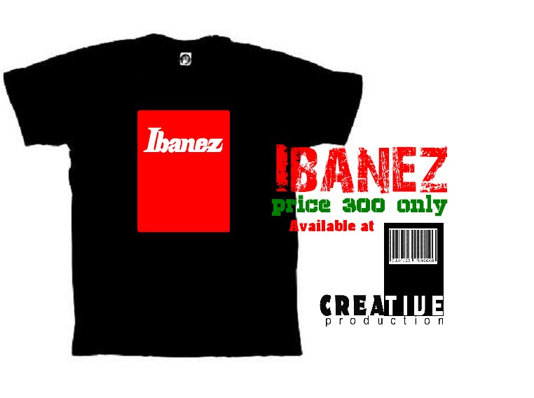 Ibanez Guitar Tshirt available at Creative production-bd large image 0