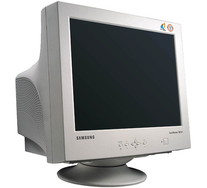 Samsung CRT 14 inch monitor white large image 0