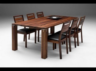 Solid wooden Dining table 6 chair set