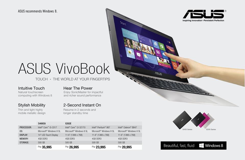 Asus VivoBook S400 Ultrabook Touch large image 0