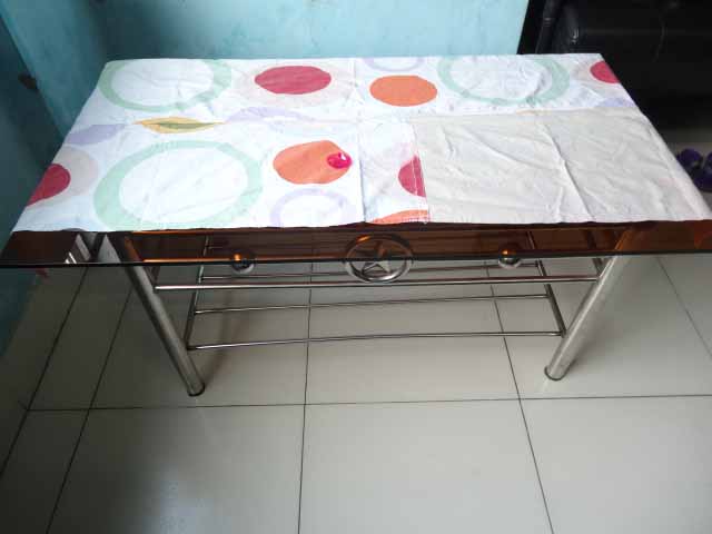 Rot Iron Glass Table Good Condition large image 0
