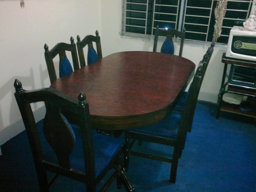 6 Chair Segun Wood Dining Table large image 0
