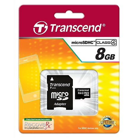 Transcend 8GB Memory card INTAKE NEW  large image 0