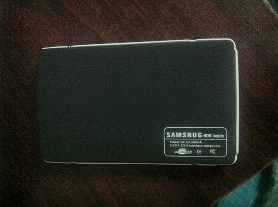 320GB Samsung Travelstar External Portable Harddisk large image 0