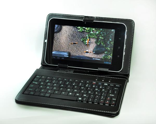 USB Keyboard Cover for 7 Tablet Black  large image 0