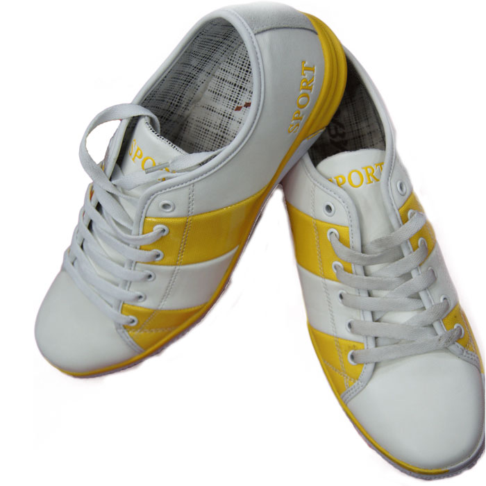 Sport Shoes White and Yellow print  large image 0