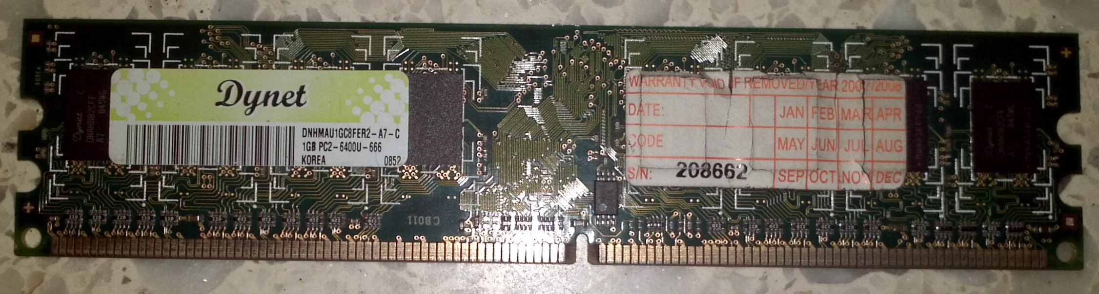 DDR2 1GB RAM - 800MHz - Dynet large image 0