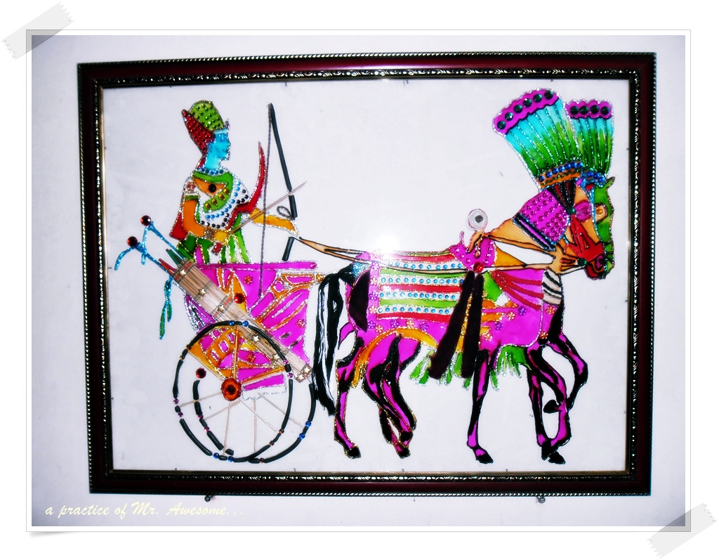 Glass Paintings Pharaohs Chariot large image 0
