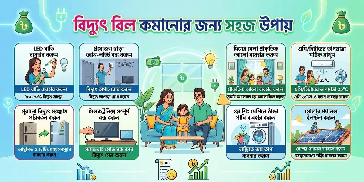 Simple ways to reduce electricity bills in Bangladesh: 10 Easy & Practical Ways to Save Electricity