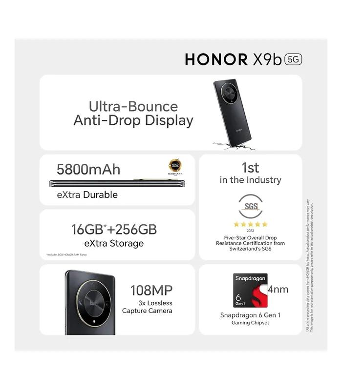 Honor X9b 5G (Midnight Black, 256GB Storage, 12GB RAM)- image #4