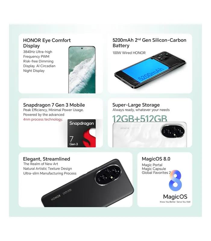 Honor 200 (Black, 256GB Storage, 8GB RAM)- image #4