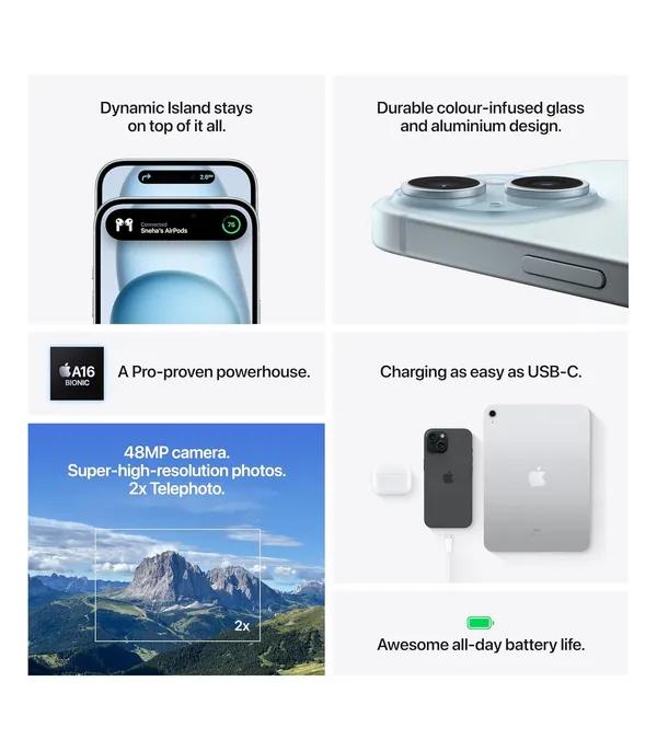 iPhone 15 Plus (Green, 128GB Storage, 6GB RAM) Dual 48MP system with advanced photography modes- image #5