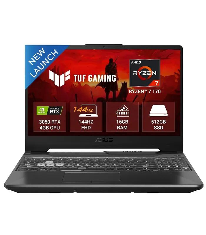 Asus TUF Gaming A15 FA506NCQ Ryzen 7-170 RTX 3050 4GB Graphics (Graphite Black, 512GB SSD, 16GB DDR5 RAM) 15.6" FHD Gaming Laptop