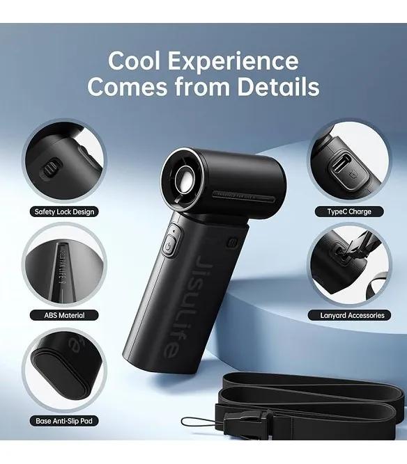 JisuLife Handheld Fan Life9 Turbo Fan 3600mAh Black- thumbnail #2