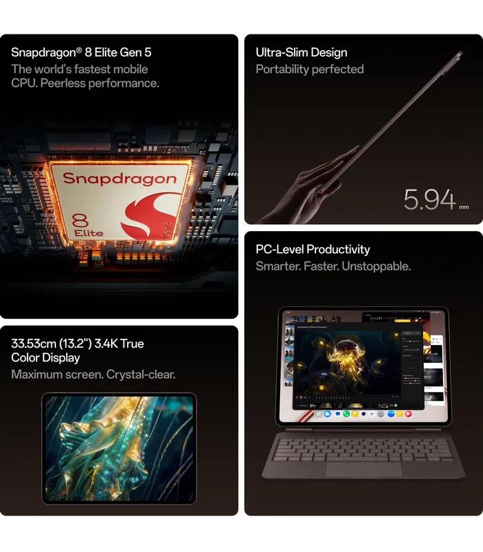 OnePlus Pad 4 (Wi-Fi) (Dune Glow, 512GB Storage, 12GB RAM) Dune Glow Tablet- thumbnail #3