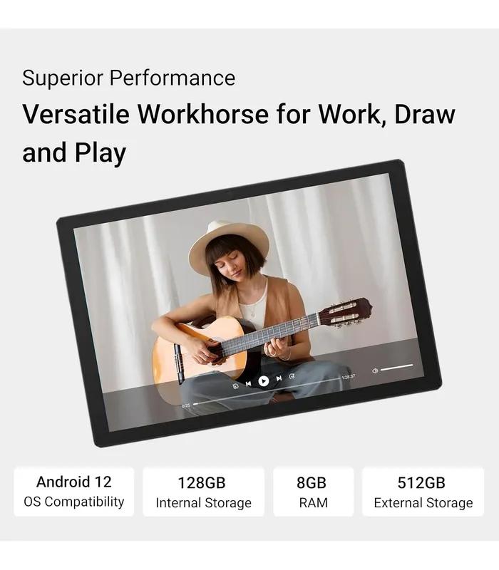 Huion Kamvas Slate 10 (Gray, 128GB Storage, 8GB RAM) 10.1-Inch FHD+ Android Drawing Tablet- thumbnail #3