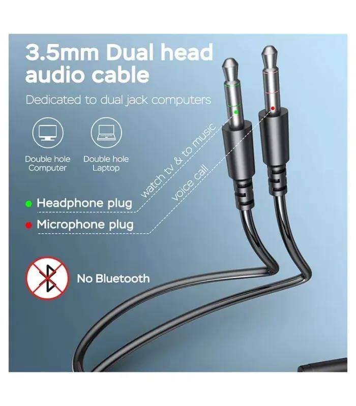 Rapoo H102 Wired Stereo 3.5mm Headphone Black- thumbnail #5