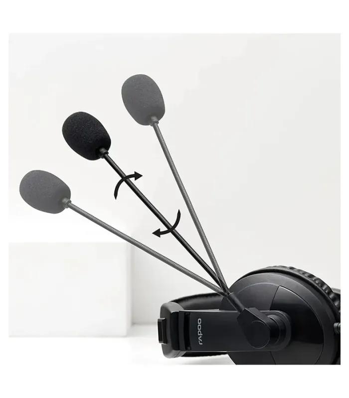 Rapoo H150S Wired USB Stereo Headphone Black- thumbnail #5