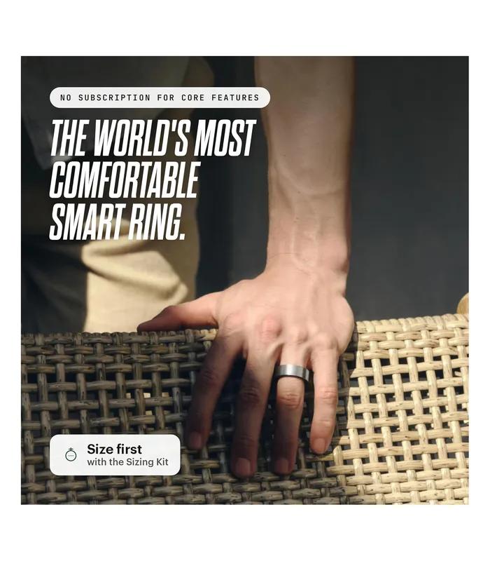 ULTRAHUMAN AIR Smart Ring, Sleep & Fitness Tracker, Raw Titanium- thumbnail #2