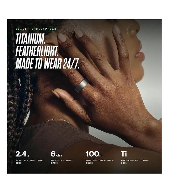 ULTRAHUMAN AIR Smart Ring, Sleep & Fitness Tracker, Raw Titanium- thumbnail #3