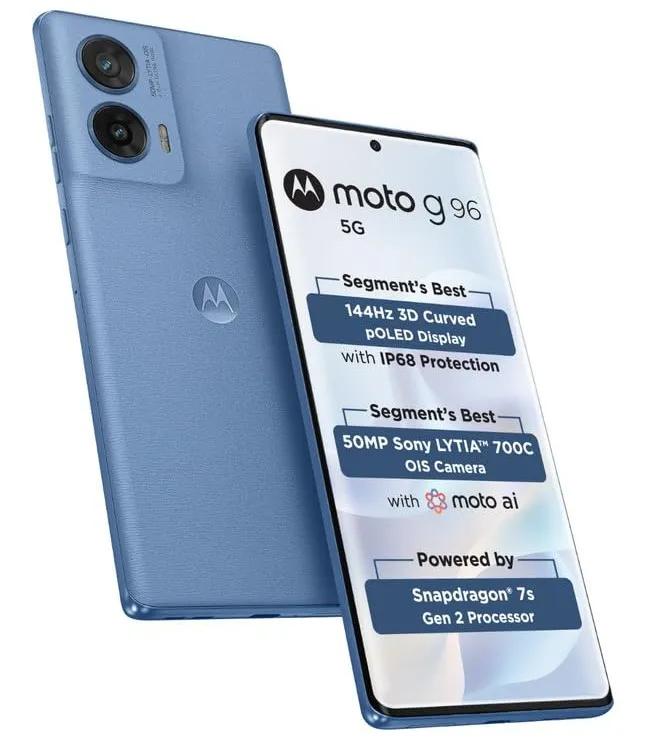Motorola Moto G96 5G (Pantone Ashleigh Blue, 128GB)