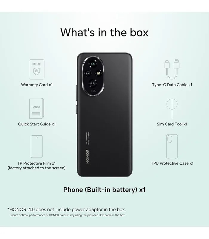 Honor 200 (Black, 256GB Storage, 8GB RAM)- image #5