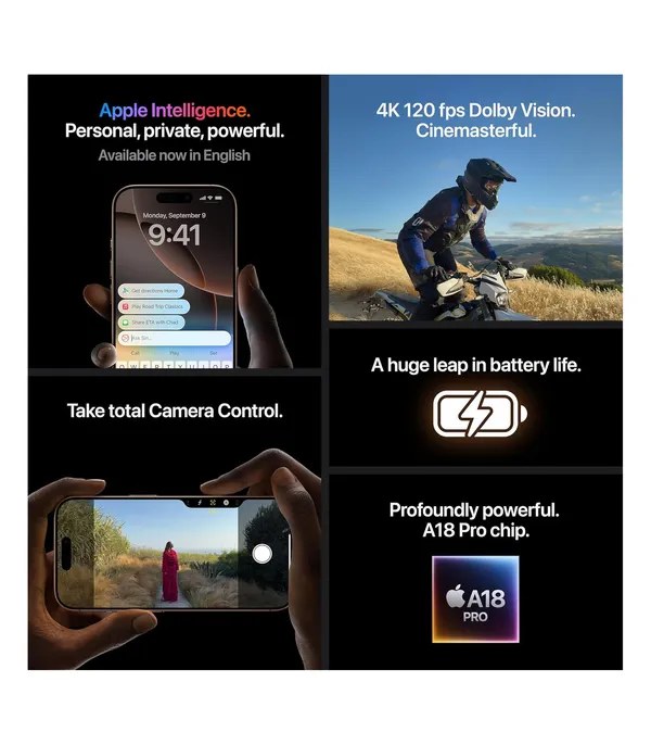iPhone 16 Pro Max ( Desert Titanium, 256GB Storage, 8GB RAM) 48MP Fusion, 48MP Ultra Wide, Telephoto- image #5
