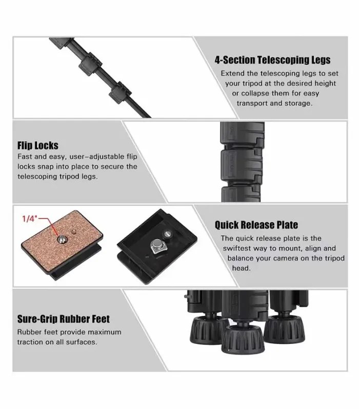 Yunteng VCT-691 Camera Tripod 3 leg positions- image #6
