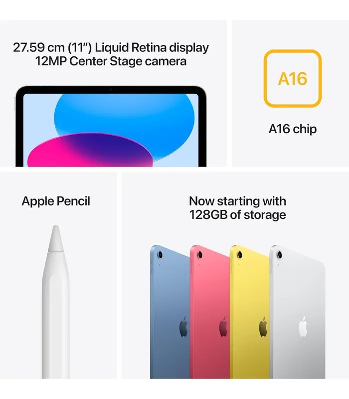Apple iPad 11th Gen 2025 (Silver, 128GB Storage, Unmentioned RAM) 11-inch All-Day Battery Life- image #2